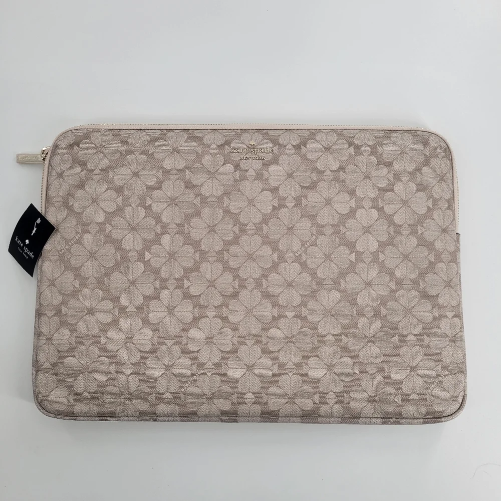 Kate Spade Beige Floral‎ Laptop Sleeve Case Cover New